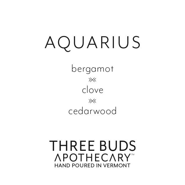 Three Buds Apothecary - Aquarius (Zodiac) Hand Poured Soy Candle