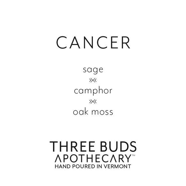 Three Buds Apothecary - Cancer (Zodiac) Hand Poured Soy Candle