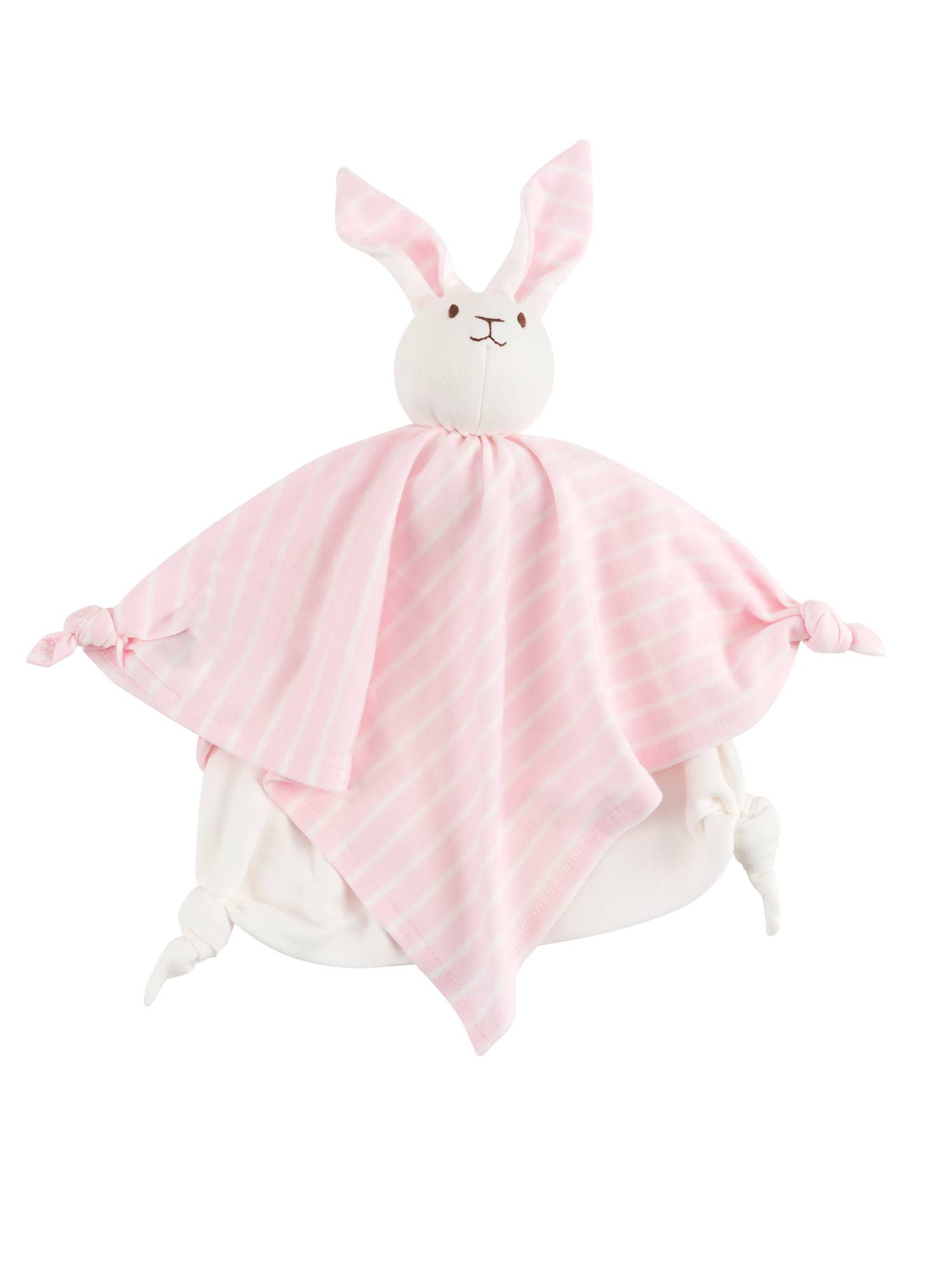 Organic Bunny Blanket Lovey Friend - Pink Stripe