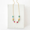 Nest Pretty Things - Dainty Colorful Pearl and Turquoise Necklace