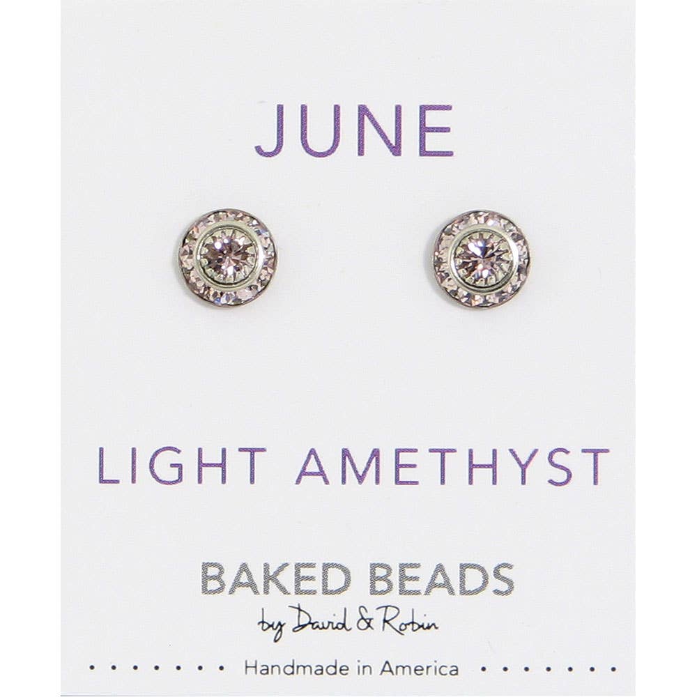 Crystal Disc Birthstone - June/Light Amethyst